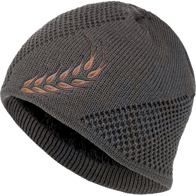 Velvet Embroidered Wheat Ears Outdoor Jacquard Knitted Warm Beanie